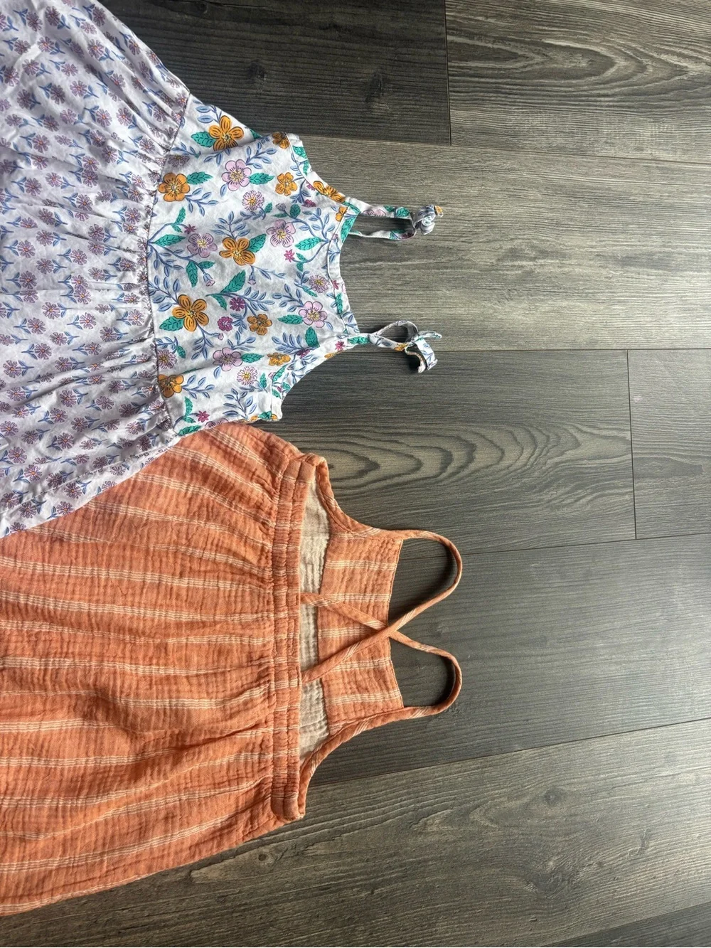Carter's Orange Striped Ruffle-Hem Sundress
